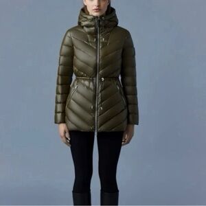 MACKAGE Khaki Arita Down Jacket, green, XXS, NWT